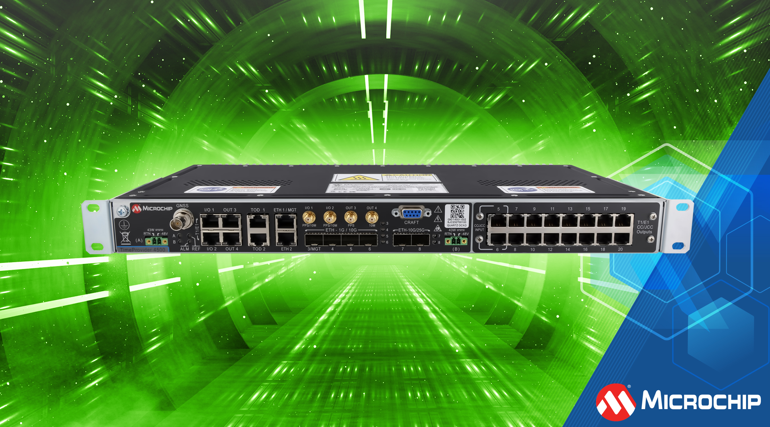 【Microchip新聞稿】Microchip推出業(yè)界首款提供高達(dá)25Gbps高速網(wǎng)絡(luò)接口的主時(shí)鐘產(chǎn)品TimeProvider 4500系列.jpg