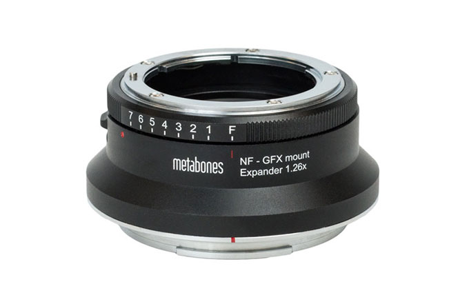 Metabones推出富士GFX用增焦减光环 转接尼康G头无暗角