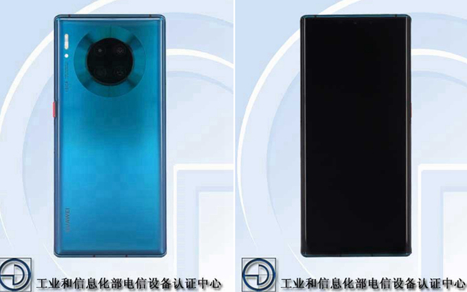 华为又一部瀑布屏新机入网，与Mate30 Pro颇为相似