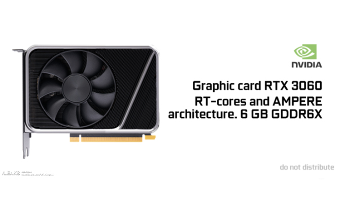 RTX 3060公布显卡外观疑似曝光 采用单风扇设计