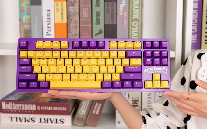 达尔优A87紫金版樱桃轴机械键盘评测：别具一格享受电竞新氛围