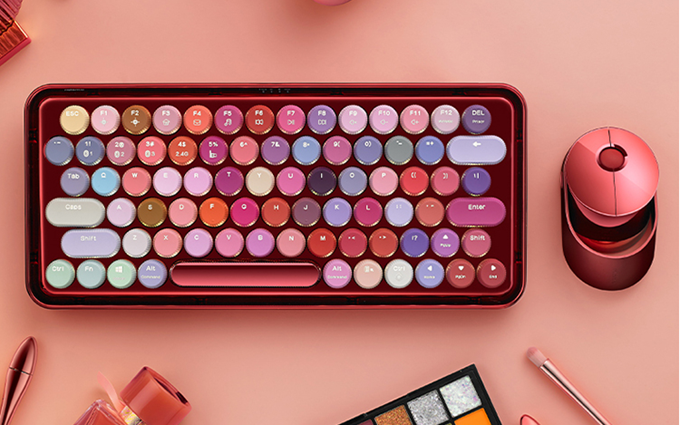 雷柏ralemo Pre 5机械键盘彩妆版，79种妆容色诠释女性外设之美