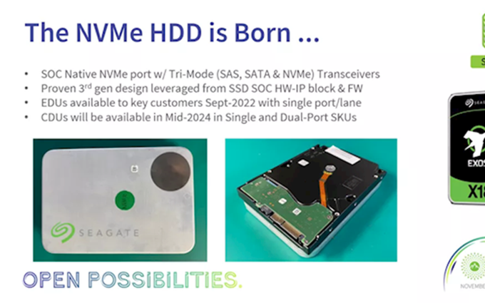 希捷展示PCIe NVMe机械硬盘：SATA被抛弃