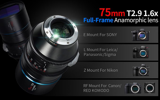 思锐新变形镜头75mm T2.9 1.6x开始众筹 成像圈覆盖全画幅