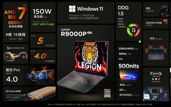 联想拯救者R9000P/R7000P系列游戏本发布，搭载R7 6800H处理器