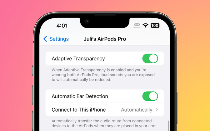 初代AirPods Pro也将支持自适应通透模式？或许只是一个Bug