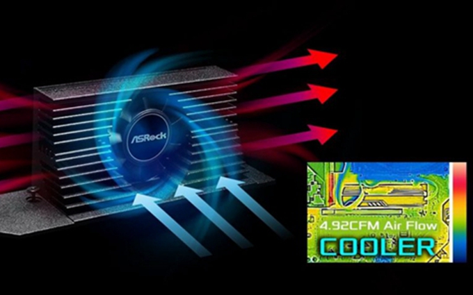 华擎推出PCIe 5.0 SSD散热器：主动散热，体积夸张
