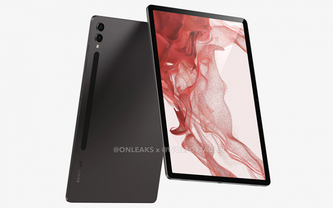 疑似三星Galaxy Tab S9+平板渲染图曝光 屏幕增大至12.9英寸