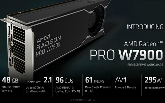 AMD推出Radeon Pro W系列显卡：定价仅为对手一半
