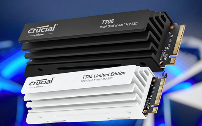 英睿达将推出T705 PCIe 5.0 SSD：最高速度14.5GB/s，散热器夸张