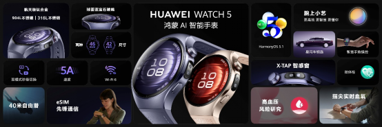 HUAWEI WATCH 5强势登场，首款鸿蒙AI智能手表，引领腕上智慧科技新纪元
