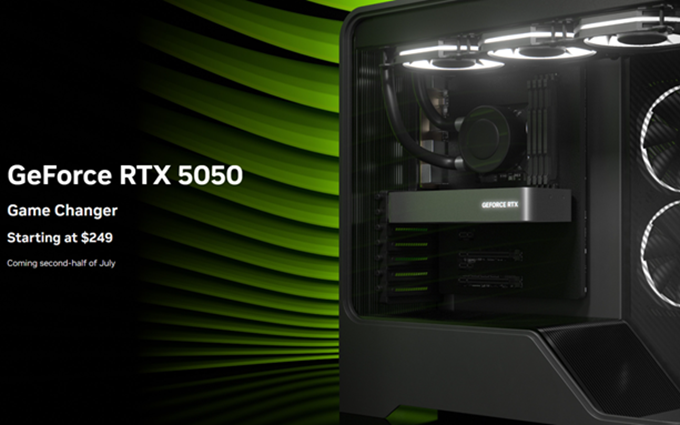 NVIDIA GeForce RTX 5050显卡性能公布：不如4060，8GB显存太尴尬