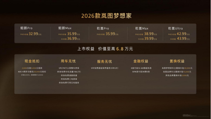 纯电续航350km智能超混MPV，2026款岚图梦想家32.99万起正式上市！