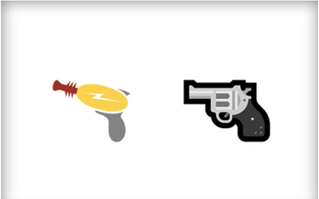 微软对苹果开火？玩具枪emoji换成左轮手枪