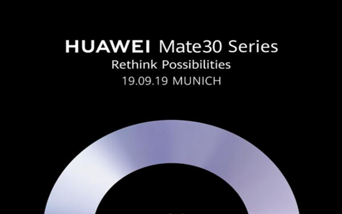 华为官宣Mate 30系列手机发布时间：9月19日