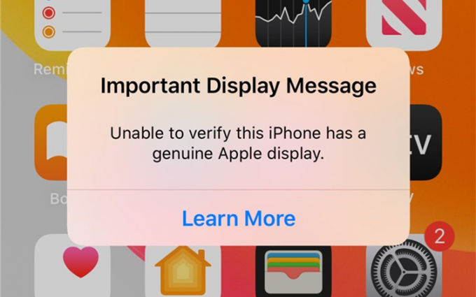 更新iOS 13.1后 iPhone 11系列私下换屏将遭苹果弹窗警告