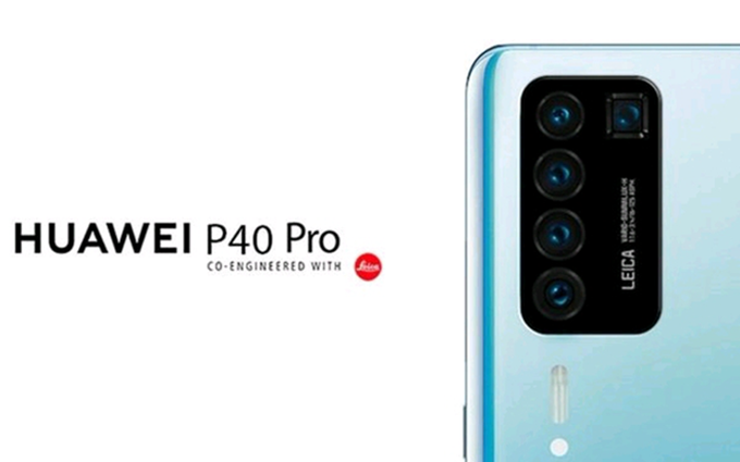 华为P40 Pro手机后置图曝光：五摄像头，四颗竖直排列
