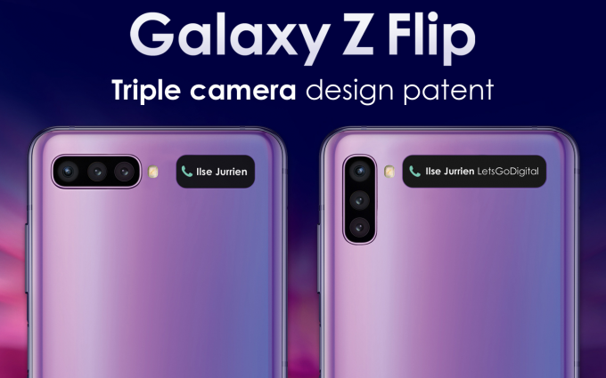 三星新专利曝光Galaxy Z Flip 2外观，或后置三摄且增大辅助屏幕