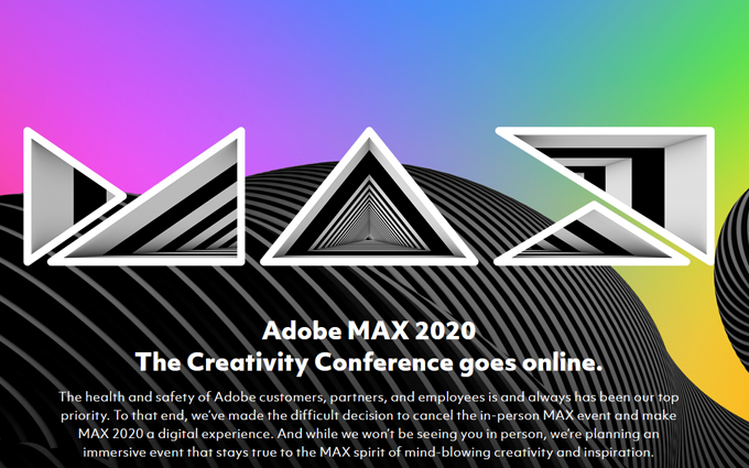 ADOBE MAX 2020改为线上举办 免费参会