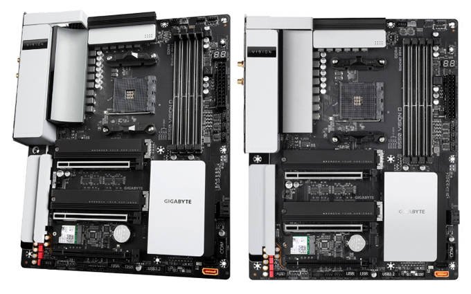 技嘉极简设计主板B550 VISION D曝光:黑白主色调