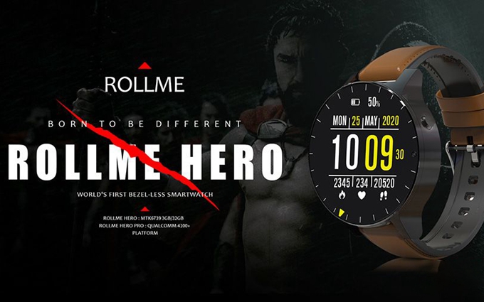 Rollme Hero Pro无边框智能手表将发布，或将搭载高通Wear 4100+芯片   