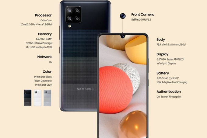 三星发布Galaxy A42 5G手机  搭载高通骁龙 750G处理器