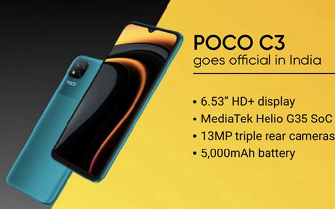 小米POCOC3在印度发布，5000mAh电池，仅694元起