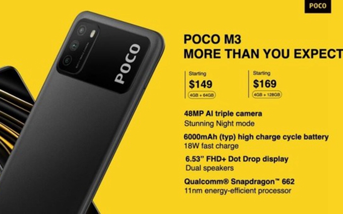 小米POCO M3在欧洲正式发布，巨型摄像模组颇为显眼