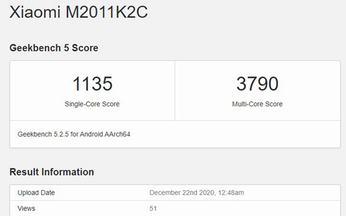 小米11的GeekBench5跑分曝光，同为骁龙888却高于友商