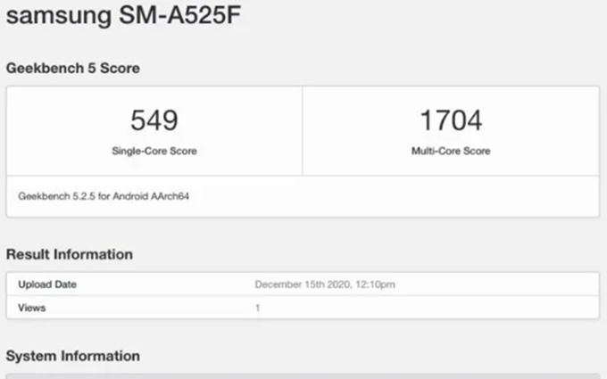 三星Galaxy A52 推出4G版本，搭载骁龙720G处理器