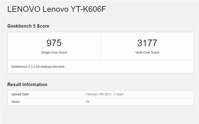 聯(lián)想新平板現(xiàn)身Geekbench 將搭載高通驍龍870處理器