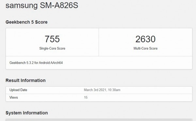 三星Galaxy A82新品跑分曝光，高通骁龙855+处理器