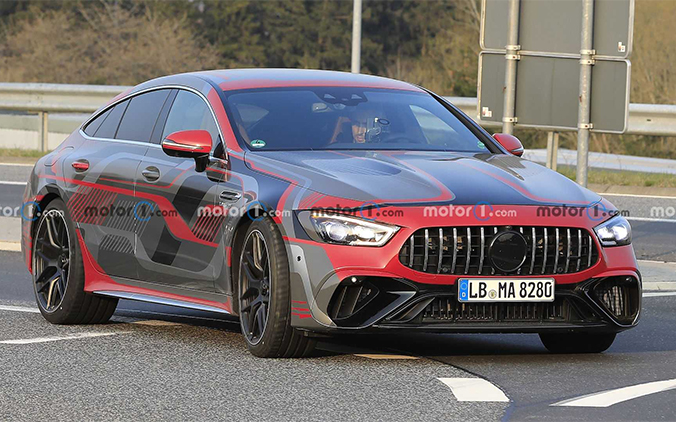 梅赛德斯AMG GT 73e路试谍照曝光：V8发动机混动系统 综合功率超805马力