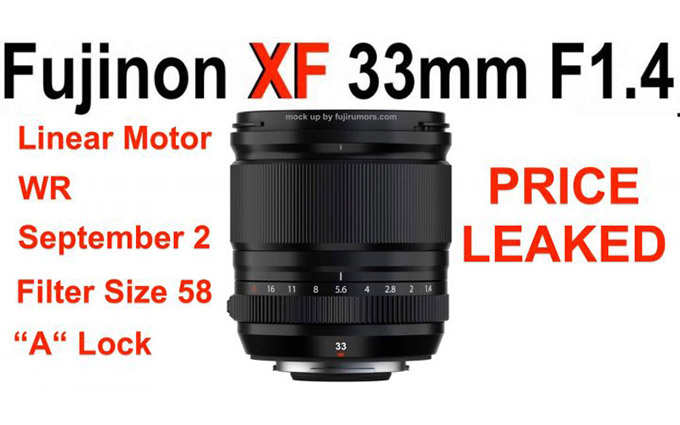 富士XF33mm f/1.4 R LM WR曝光 与GFX50s II同时发布