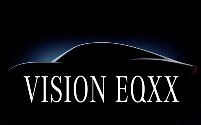 奔驰官方发布Vision EQXX概念车预告图，将于2022年正式亮相