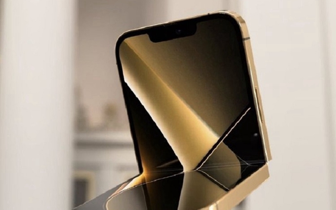 iPhone 折叠屏手机新渲染图曝光，上下翻盖折叠，保留异形刘海