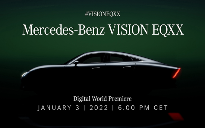 奔驰Vision EQXX概念车曝光：2022 CES正式亮相 续航超1000km