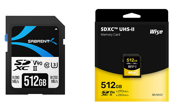 Sabrent推出SD UHS II存储卡 容量达512GB