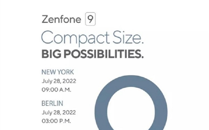 华硕Zenfone 9小屏手机海报曝光，或将7月28日发布，5.9英寸屏幕