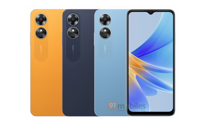 OPPO A17手机渲染图曝光，后置双圆环摄像模组