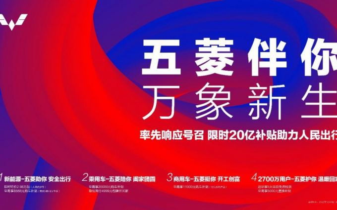 五菱汽车宣布推出20亿购车补贴 宏光MINIEV最高可补贴8888元