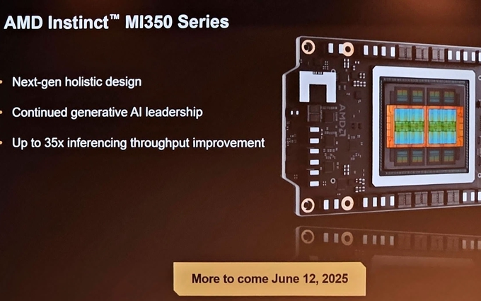 AMD计划本周推出Instinct MI350系列计算卡：推理性能提升35倍
