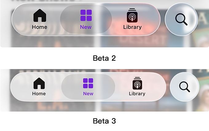 史诗级削弱!iOS 26 Beta 3推送,苹果把液态玻璃“优化”回了磨砂玻璃