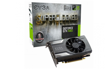 EVGA发布四款GTX 1060显示卡 最大加速频率1,835MHz