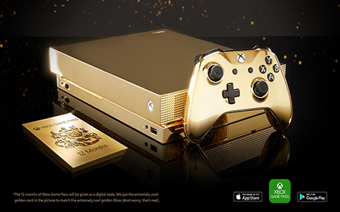 闪瞎双眼 微软推出24k黄金版Xbox One X限定土豪金主机