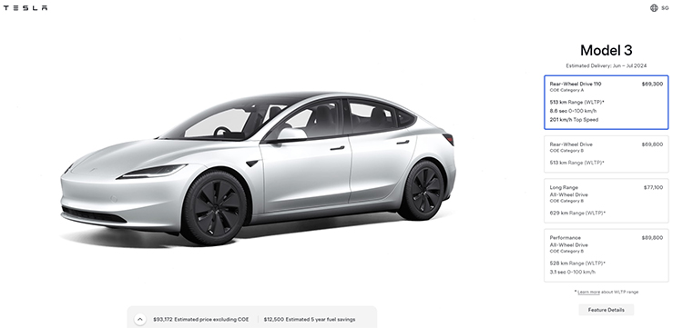  新加坡市场专属，特斯拉推出入门低配版Model 3
